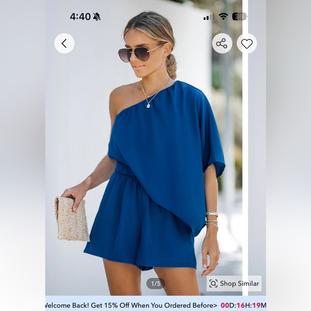 Blue jumpsuit